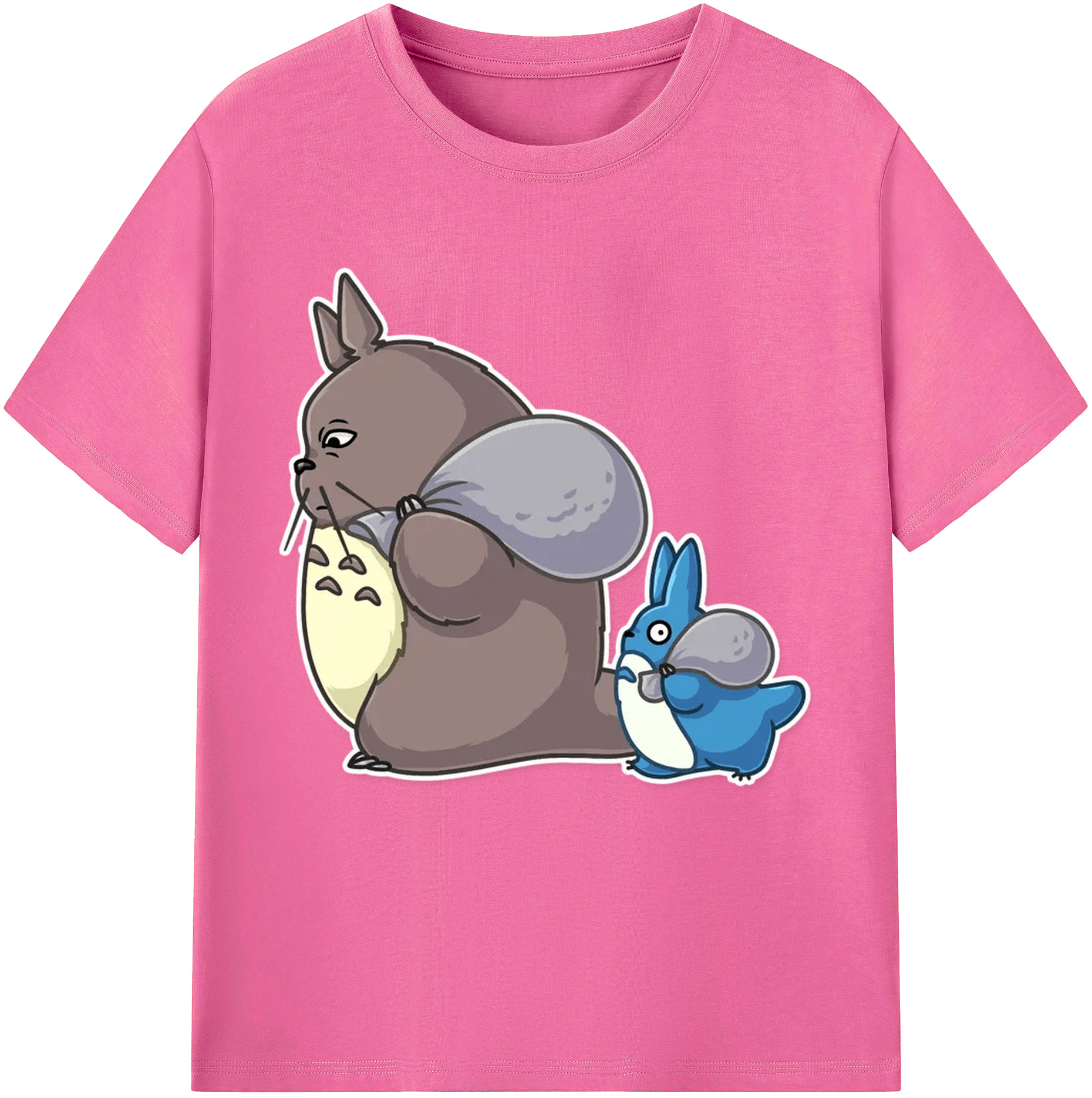 （画像用） となりのトトロ 草壁メイ 草壁サツキ My Neighbor Totoro Satsuki Kusakabe Mei Kusakabe レディースカジュアルプリントTシャツ（綿100％）